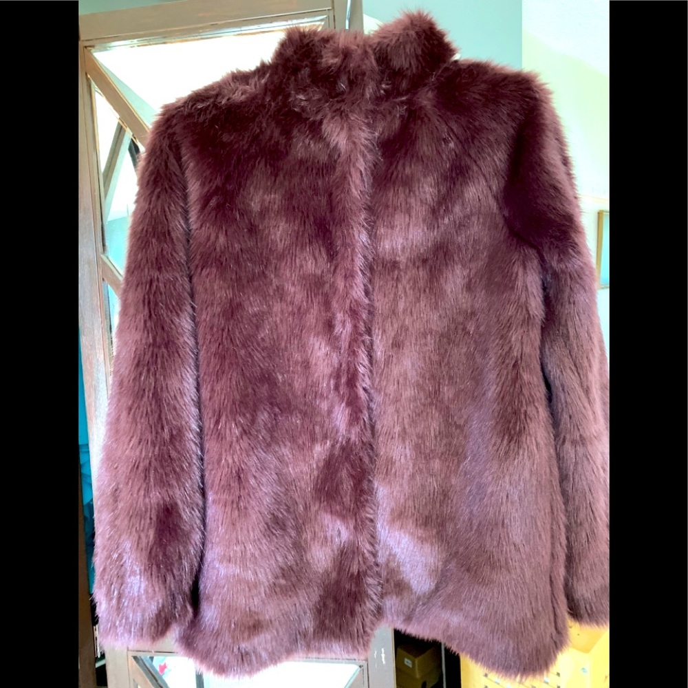 Forever 21 Faux Fur Purple Jacket